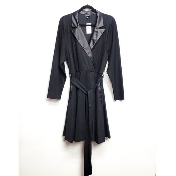 NWT Torrid Black Mini Tuxedo Dress 18 - Picture 7 of 11
